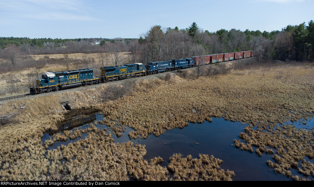 CSXT 8089 Leads L070 at New Gloucester